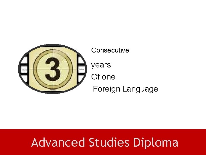 Consecutive years Of one Foreign Language Advanced Studies Diploma 