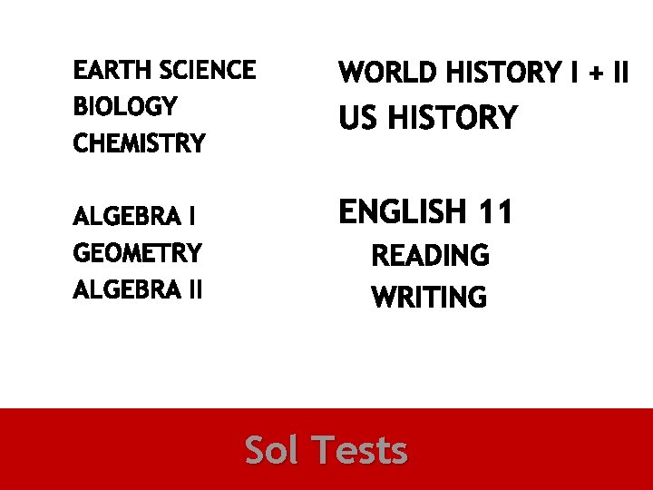 Sol Tests 