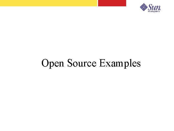 Open Source Examples 
