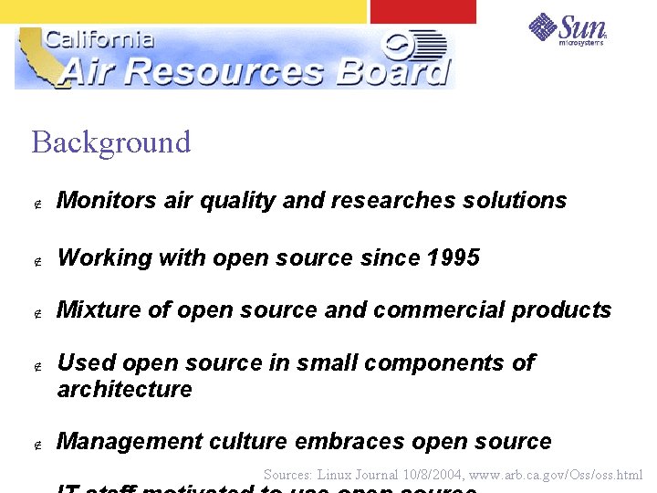 Background Monitors air quality and researches solutions Working with open source since 1995 Mixture