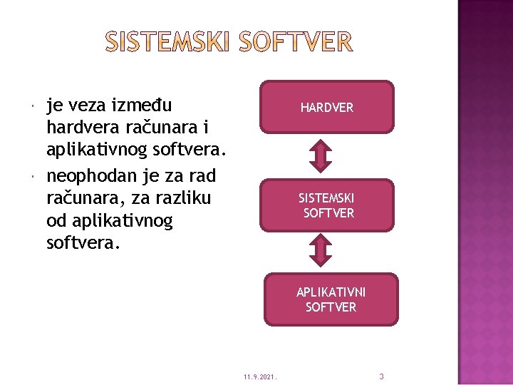  je veza između hardvera računara i aplikativnog softvera. neophodan je za rad računara,