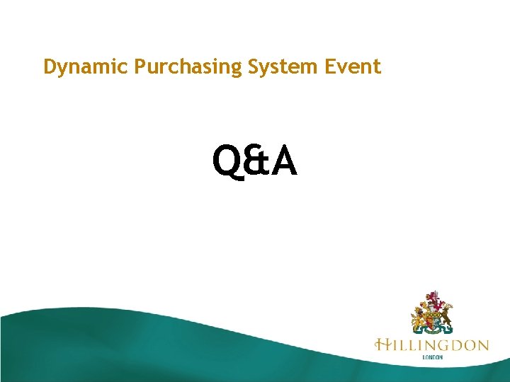 Dynamic Purchasing System Event Q&A 