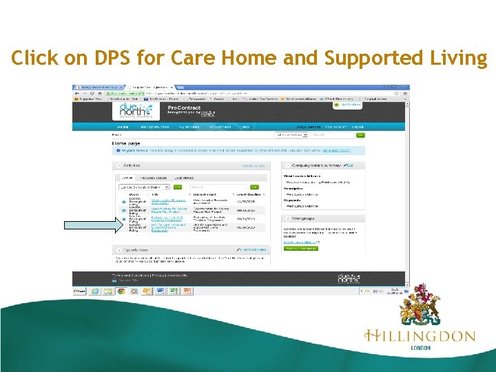Click on DPS for Care Home and Supported Living 