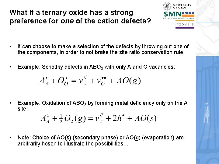 What if a ternary oxide has a strong preference for one of the cation