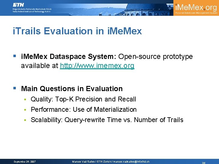 i. Trails Evaluation in i. Mex § i. Mex Dataspace System: Open-source prototype available