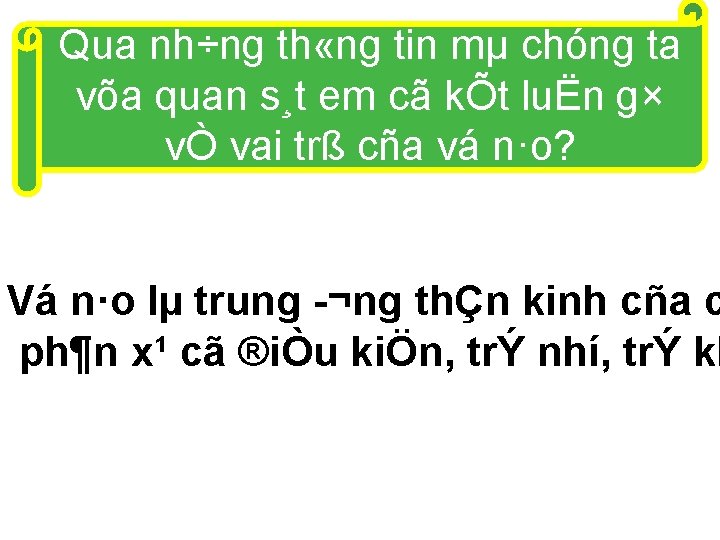 Qua nh÷ng th «ng tin mµ chóng ta võa quan s¸t em cã kÕt