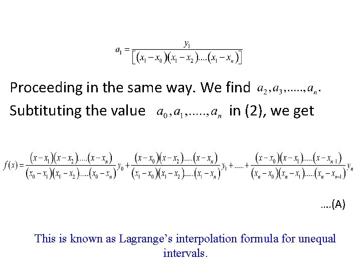 Proceeding in the same way. We find Subtituting the value in (2), we get