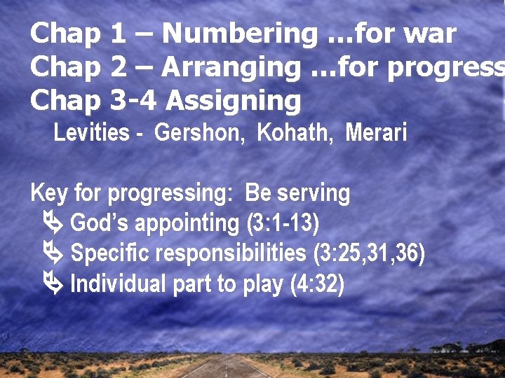 Chap 1 – Numbering …for war Chap 2 – Arranging …for progress Chap 3
