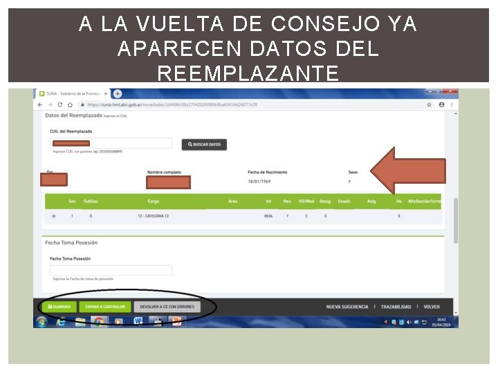 A LA VUELTA DE CONSEJO YA APARECEN DATOS DEL REEMPLAZANTE 