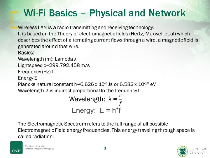 Wi-Fi Basics – Physical and Network 3 