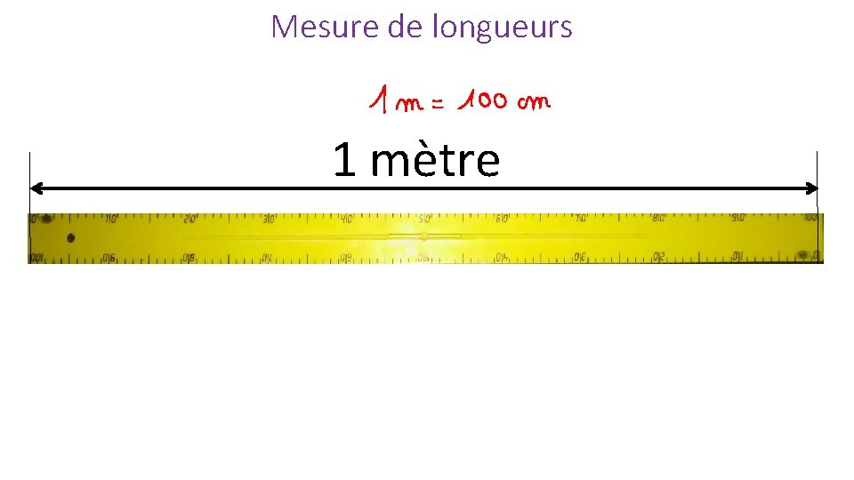 Mesure de longueurs 1 mètre 