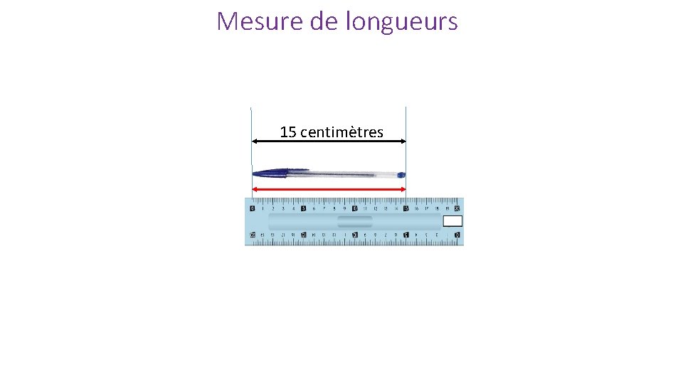 Mesure de longueurs 15 centimètres 