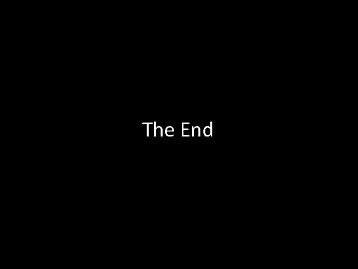 The End 