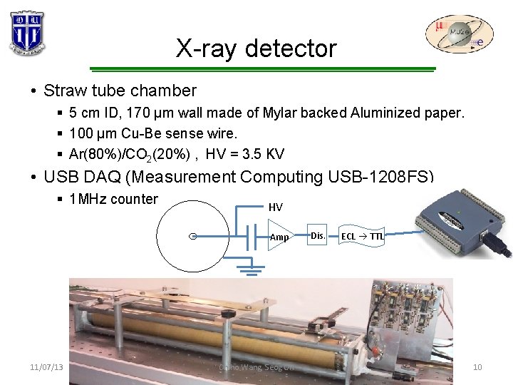 X-ray detector • Straw tube chamber § 5 cm ID, 170 μm wall made X-ray detector • Straw tube chamber § 5 cm ID, 170 μm wall made