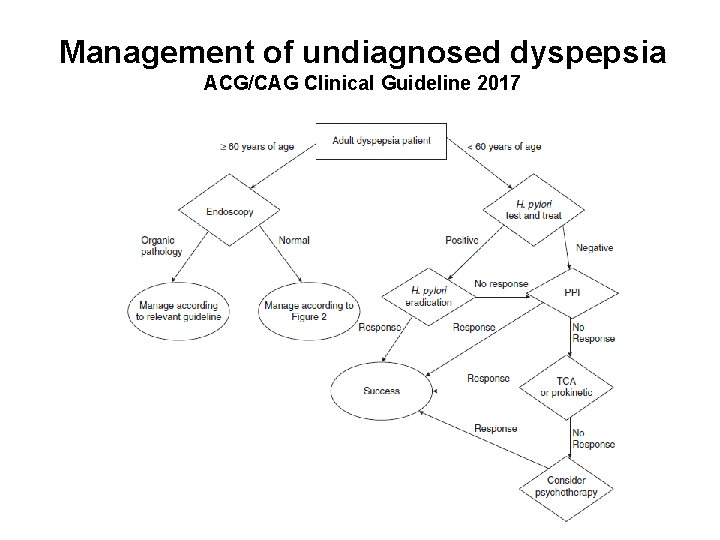 Management of undiagnosed dyspepsia ACG/CAG Clinical Guideline 2017 