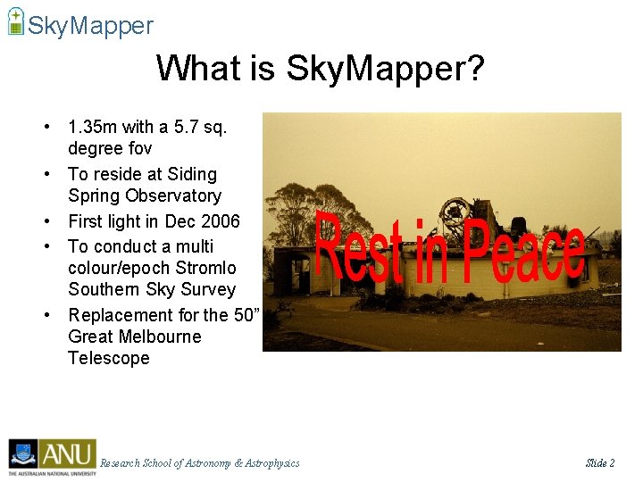 Sky. Mapper What is Sky. Mapper? • 1. 35 m with a 5. 7