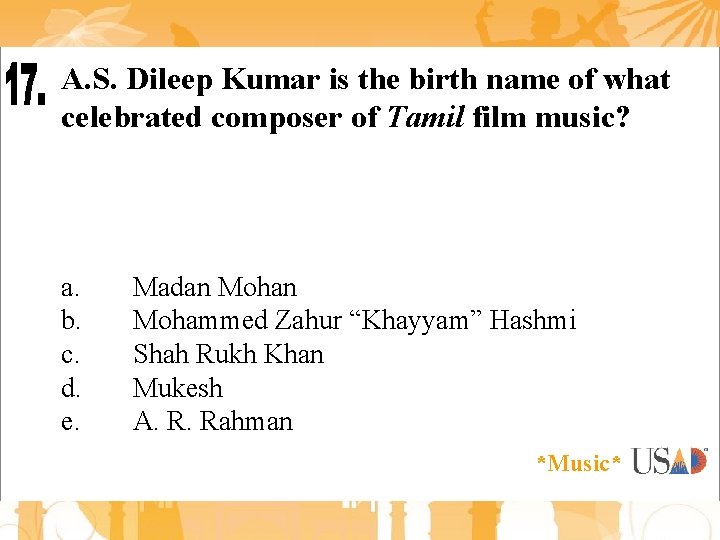 A. S. Dileep Kumar is the birth name of what celebrated composer of Tamil