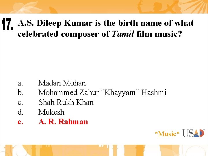 A. S. Dileep Kumar is the birth name of what celebrated composer of Tamil