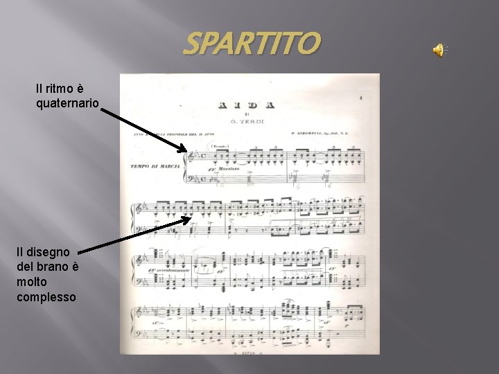 SPARTITO Il ritmo è quaternario Il disegno del brano è molto complesso 