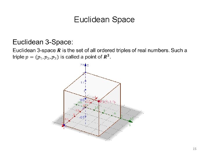 Euclidean Space • 15 