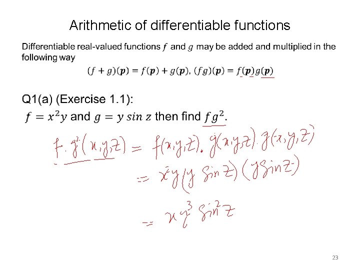 Arithmetic of differentiable functions • 23 