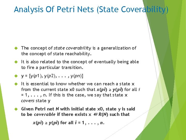 Lecture 9 Petri Net Petri Net A Petri