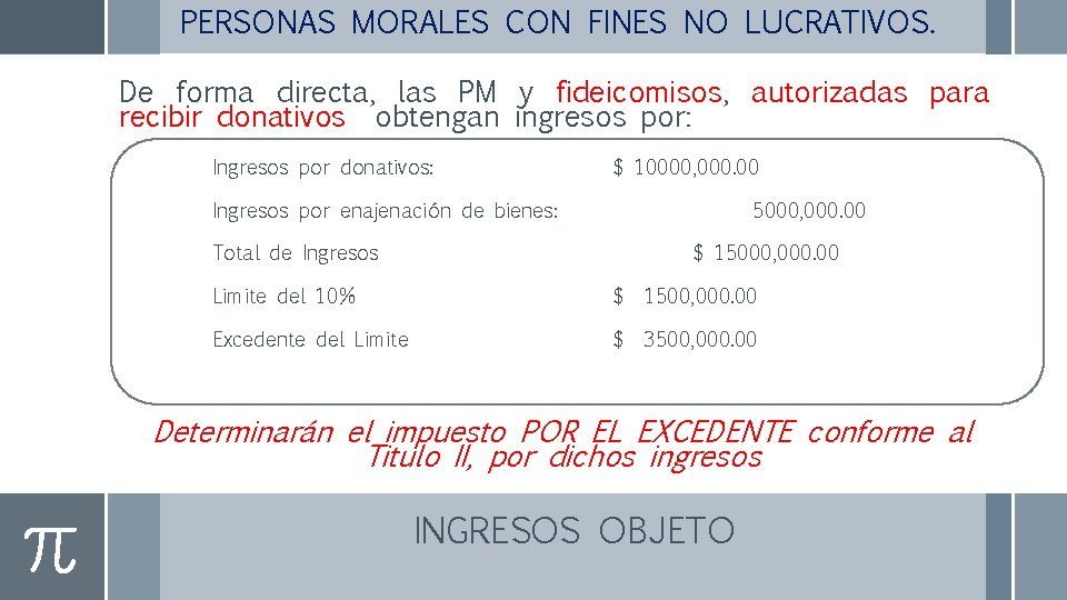 PERSONAS MORALES CON FINES NO LUCRATIVOS. De forma directa, las PM y fideicomisos, autorizadas