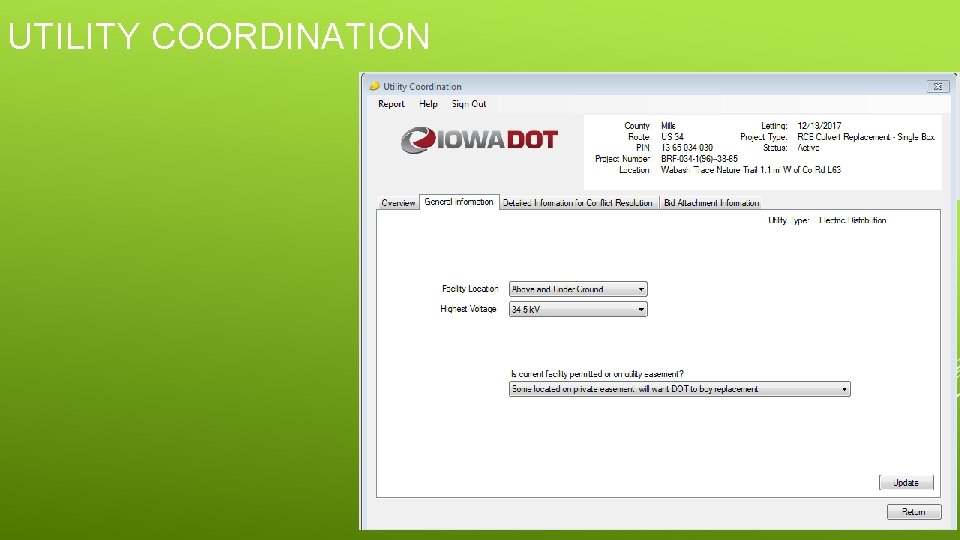 UTILITY COORDINATION 