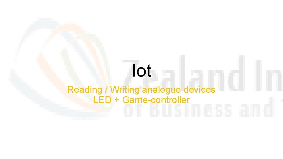 Iot Reading / Writing analogue devices LED + Game-controller 