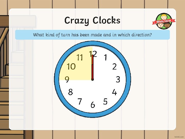 Crazy Clocks What kind of turn has been made and in which direction? 