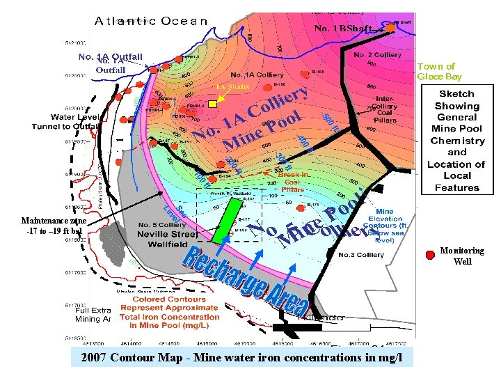 Maintenance zone -17 to – 19 ft bsl Monitoring Well 2007 Contour Map -