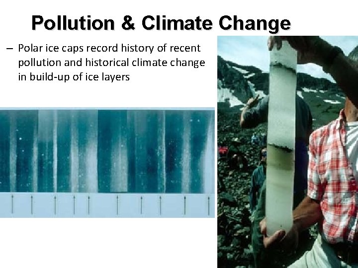 Pollution & Climate Change – Polar ice caps record history of recent pollution and Pollution & Climate Change – Polar ice caps record history of recent pollution and