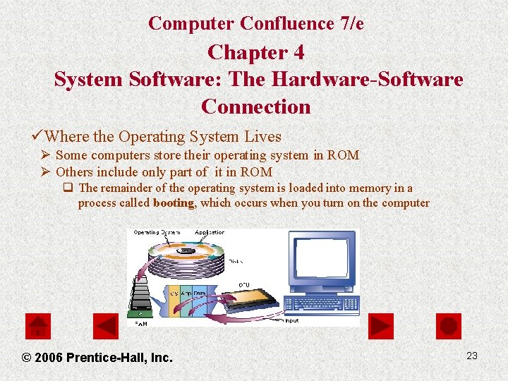 Computer Confluence 7/e Chapter 4 System Software: The Hardware-Software Connection üWhere the Operating System