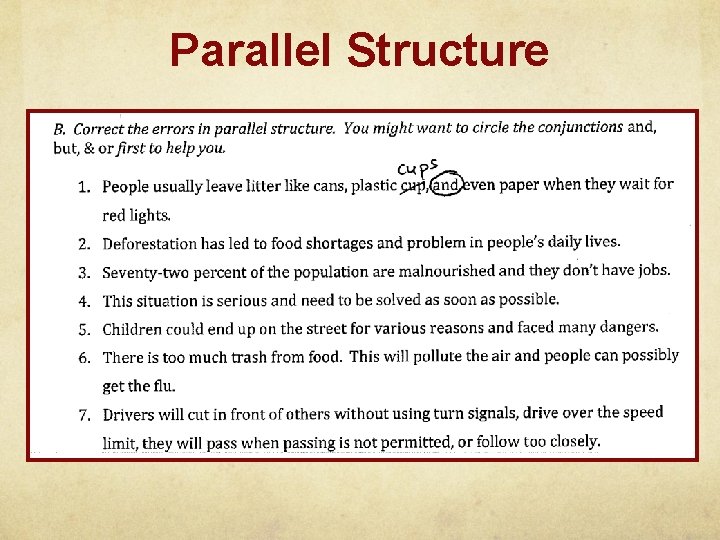 Parallel Structure 