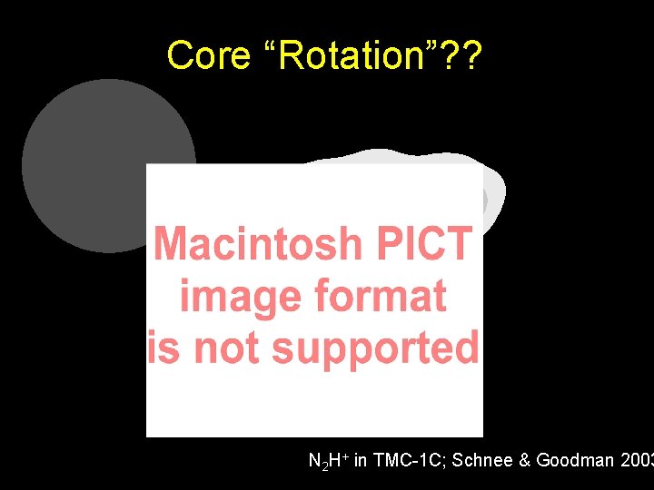 Core “Rotation”? ? N 2 H+ in TMC-1 C; Schnee & Goodman 2003 