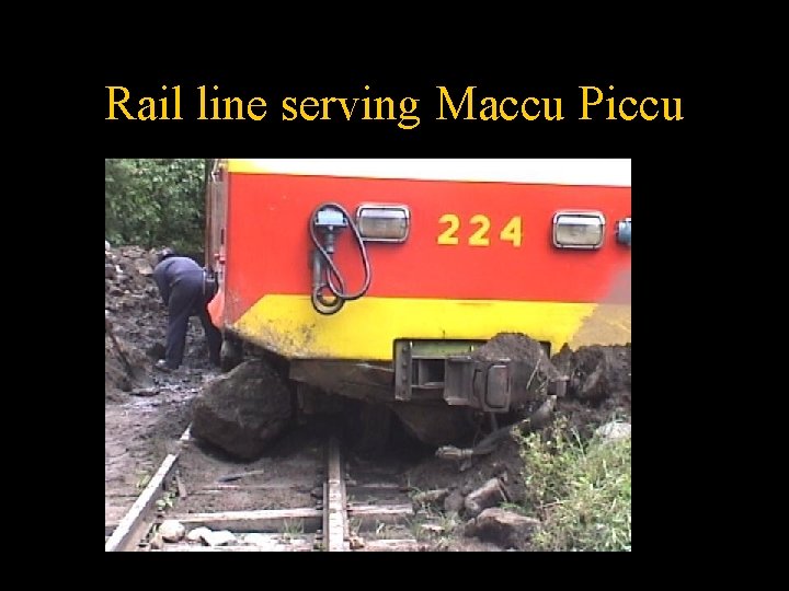 Rail line serving Maccu Piccu 