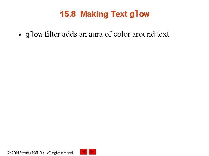 15. 8 Making Text glow • glow filter adds an aura of color around