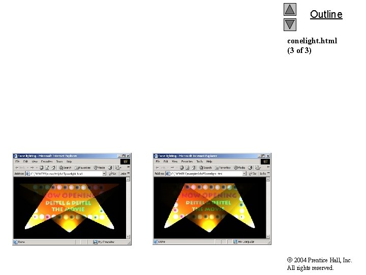 Outline conelight. html (3 of 3) 2004 Prentice Hall, Inc. All rights reserved. 