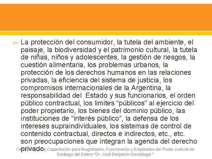 La protección del consumidor, la tutela del ambiente, el paisaje, la biodiversidad y el