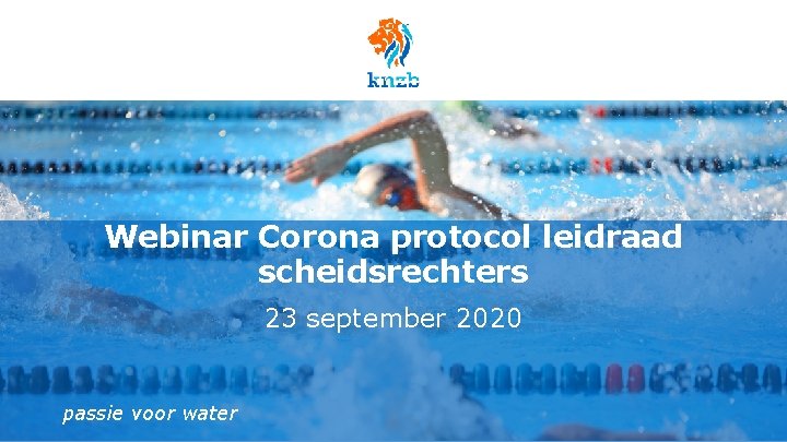 Webinar Corona protocol leidraad scheidsrechters 23 september 2020 passie voor water 