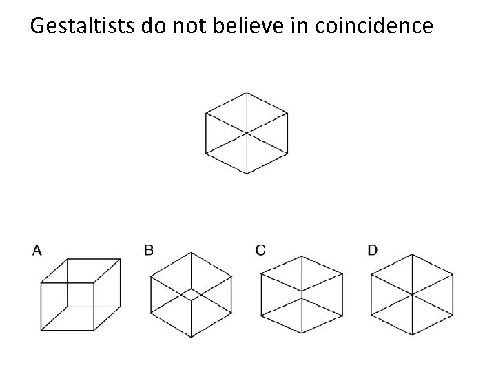 Gestaltists do not believe in coincidence 