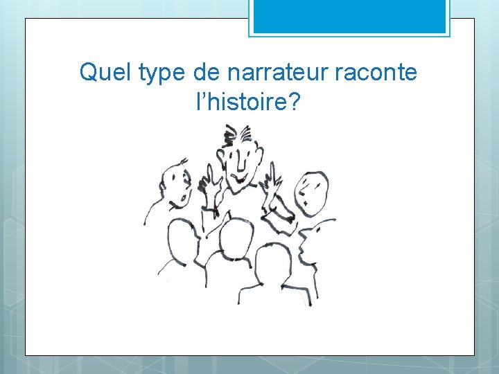 Quel type de narrateur raconte l’histoire? 