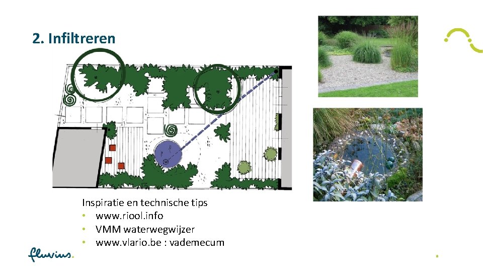 2. Infiltreren Inspiratie en technische tips • www. riool. info • VMM waterwegwijzer •