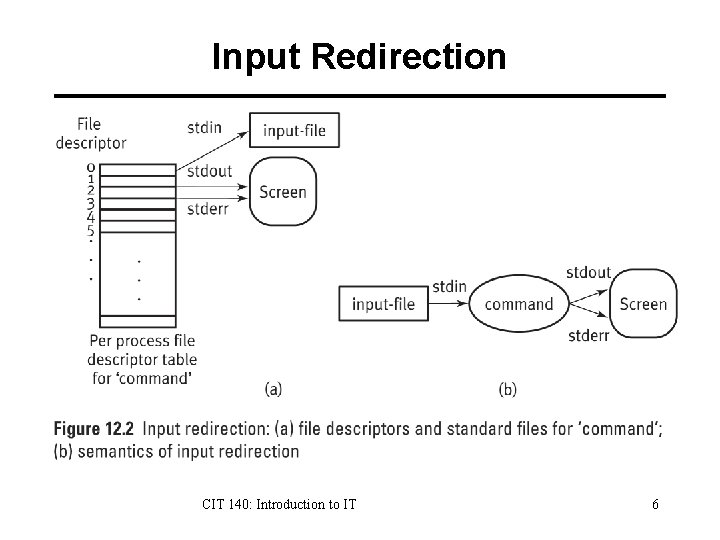 Input Redirection CIT 140: Introduction to IT 6 