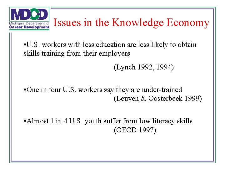 Issues in the Knowledge Economy U S workers