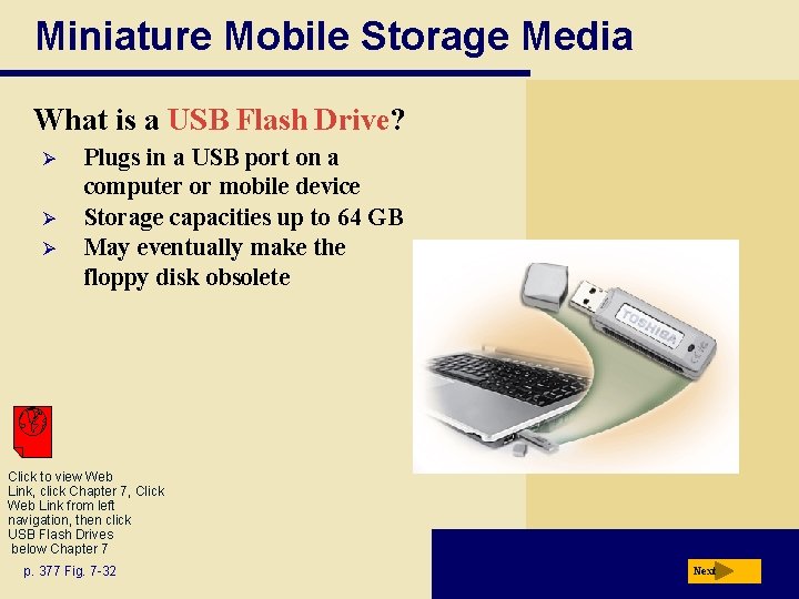 Miniature Mobile Storage Media What is a USB Flash Drive? Ø Ø Ø Plugs