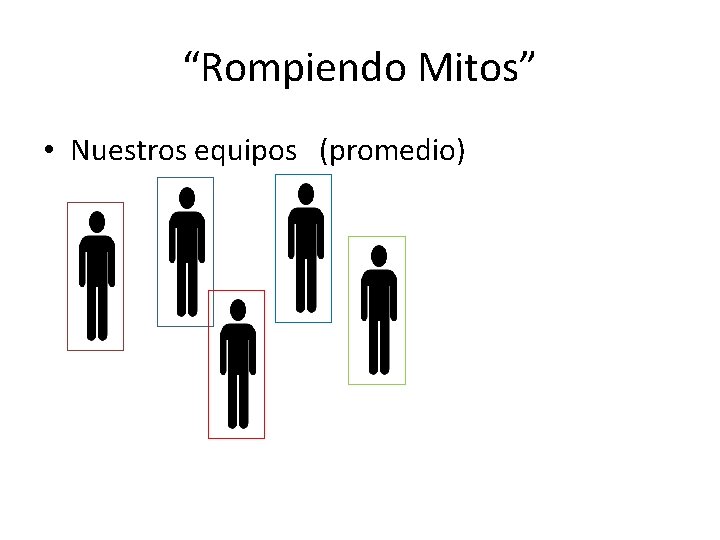 “Rompiendo Mitos” • Nuestros equipos (promedio) 