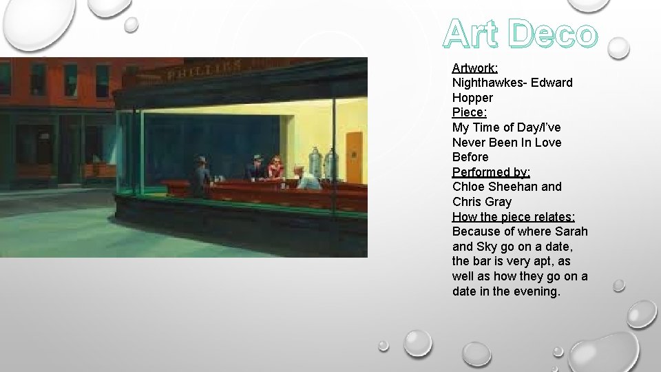 Art Deco Artwork: Nighthawkes- Edward Hopper Piece: My Time of Day/I’ve Never Been In