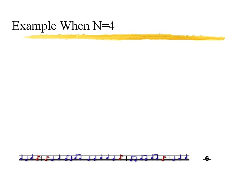 Example When N=4 -6 - 