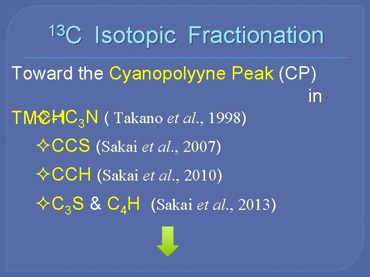 13 C Isotopic Fractionation Toward the Cyanopolyyne Peak (CP) in ²HC 3 N (